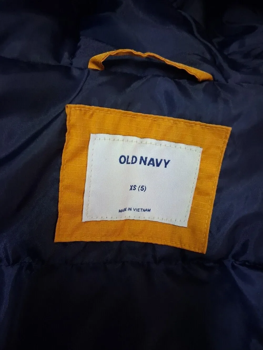 Old Navy Hooded Puffer Jacket - Mustard Yellow Little Boy's Size XS (5)
